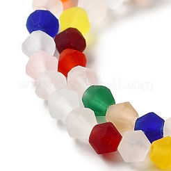 Imitez des brins de perles de verre dépoli en cristal autrichien&nbsp;GLAA-F029-TM4mm-B29