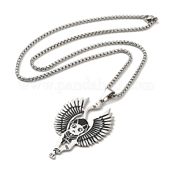 201 кулон из нержавеющей стали с эмалью для женщин и мужчин NJEW-G123-07P