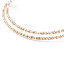 Bracelet jonc perlé rond 7 chakra avec pierres précieuses mélangées et perle coquillage&nbsp;BJEW-JB07839