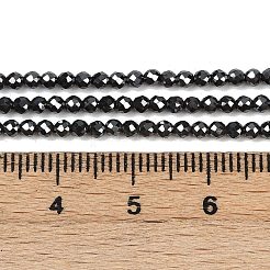 Натуральный черный камень бисер нитей G-RM241221-A16
