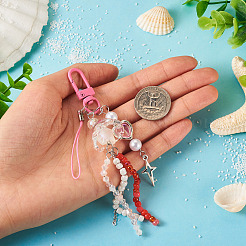 Décorations de pendentifs en verre et acrylique méduses&nbsp;HJEW-TAC0033