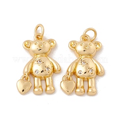 Латунные микропаве прозрачные подвески с фианитом KK-G415-26G