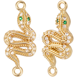 9 шт. латунные микрофибровые звенья/соединители с кубическим цирконием&nbsp;ZIRC-BBC0003-29