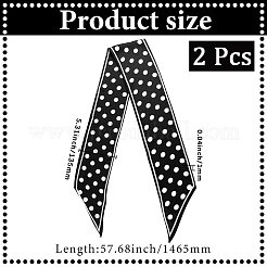 Шарф из искусственного шелка с узором в горошек для женщин и девочек AJEW-WH20006-266