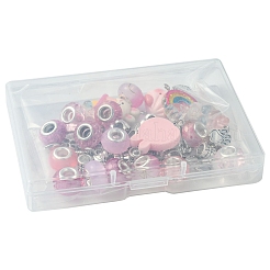 Наборы для изготовления браслетов из европейских бусин из смолы и сплава «сделай сам»&nbsp;DIY-FS0007-21