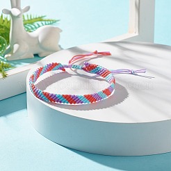 Braccialetto di perline intrecciate con cordoncino di nylon&nbsp;BJEW-JB07478