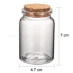 Glas Glasflaschen Wulst Behälter&nbsp;LS-AJEW-S074-03B