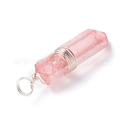 Подвески из натурального окрашенного кварца&nbsp;PALLOY-JF01280-02