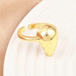 Латунь манжеты кольца RJEW-D333-01G