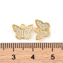 Латунные микропаве прозрачные подвески с фианитом&nbsp;KK-U017-04G