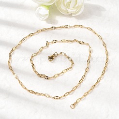 Ожерелья из цепочек из нержавеющей стали 304 с тиснением&nbsp;STAS-O053-28G