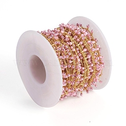 Латунная цепочка из бисера ручной работы CHC-G011-07G-06