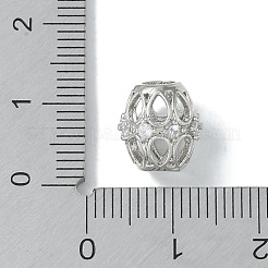 Placage de crémaillère en laiton micro pavé de perles de zircone cubique claires&nbsp;KK-A220-13P