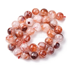 Натуральный гематоидный кварц / нитки из железистого кварца&nbsp;G-H343-D14-12mm