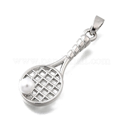 Подвески из искусственного жемчуга из латуни и АБС KK-P336-22P