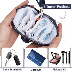 Bolsas de terciopelo con cremallera para joyería con borla&nbsp;ABAG-WH20009-32C