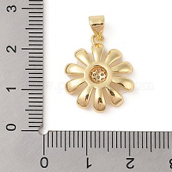 Pendenti in zirconi cubici trasparenti in micro pavè di ottone&nbsp;ZIRC-P121-05A-G