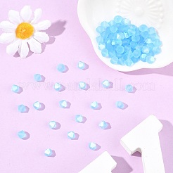 プレシオサ®クリスタルビーズ  チェコクリスタル  双円錐形(451 69 302 ロンデル)  60000 20019 アクアマリン AB マット  5mm  穴：1mm&nbsp;X-PRC-BA5-60000-20019