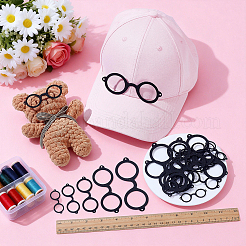 200 paire de lunettes en feutrine pour poupée (5 styles différents)&nbsp;DOLL-NB0001-05