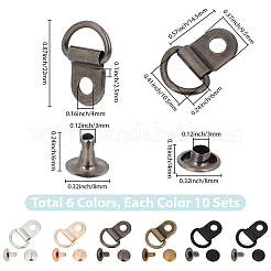60 taschen 6 farben edelstahl schießen schuhe spitze sicherheit schnalle&nbsp;STAS-CY0001-09