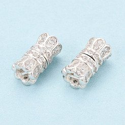 925 застежка-винт из стерлингового серебра с прозрачными кубическими циркониями&nbsp;STER-T008-78S