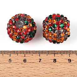 Рождественские темы смоляные стразы круглые бусины OACR-N145-02