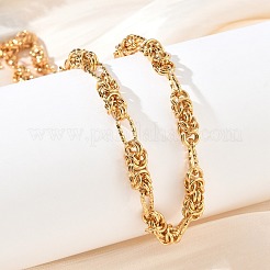 Collane a catena bizantina da 6 mm in acciaio inossidabile 304 per donna&nbsp;NJEW-G201-04G