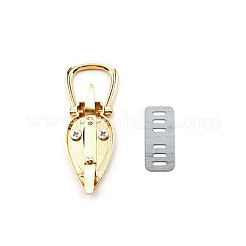亜鉛合金バッグロックアクセサリー  鉄のパーツと  ハンドバッグターンロック  ライトゴールド  7.3x2.85x0.8cm&nbsp;LS-AJEW-WH0277-09LG