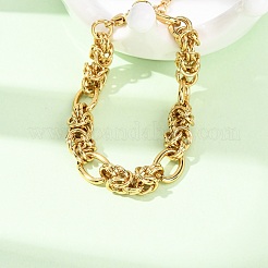 Bracciali in acciaio inox 304 catene bizantine&nbsp;BJEW-F536-14G