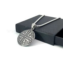 Ожерелья из нержавеющей стали с подвеской в виде сердца и креста для мужчин HC4126