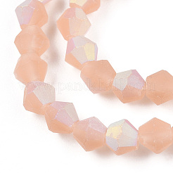 Imitieren Sie Stränge aus österreichischen Kristall-Doppelkegel-Mattglasperlen&nbsp;LS-GLAA-F029-TM2mm-A12