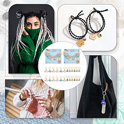 Маркеры петель с замком из сплава овец и облаков HJEW-AB00131