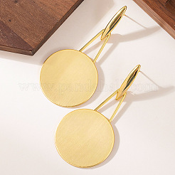 Плоские круглые серьги-гвоздики из сплава&nbsp;FS-WG56DB5-02