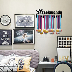 Word taekwondo fashion iron medal holder display wall rack&nbsp;ODIS-WH0021-032
