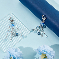 2 шт. пластиковая рыбка и капля с подвеской в виде звезды из сплава&nbsp;KEYC-BBC0001-05