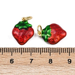 Латунные эмалевые подвески с фруктами&nbsp;KK-I377-04G-A03