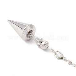 Placage de crémaillère chaîne de câbles en laiton cône pendules de radiesthésie&nbsp;HJEW-G016-01P