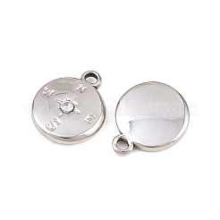 Pendentifs en strass en acier inoxydable 304&nbsp;STAS-L022-588P
