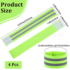 4 шт. полиэстеровые светоотражающие браслеты&nbsp;AJEW-CN0005-23B