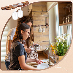 Деревянная подставка для бокалов для вина&nbsp;WOOD-WH0034-66