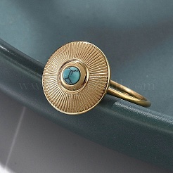 Offene Manschettenringe aus 304 Edelstahl für Damen&nbsp;RJEW-F173-01G
