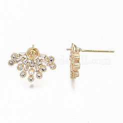 Minuteria in ottone con micro pavé di zirconi chiari&nbsp;KK-S356-129G-NF