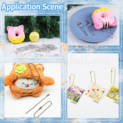 200шт 2 цвета железные шариковые цепи с разъемами IFIN-SP0001-15