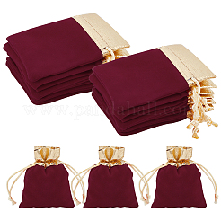 Sacchetti Di Velluto Con Coulisse 13x18 Cm - Set Di 4 Colori Per Gioielli, Regali, Matrimoni