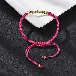 Плетеные браслеты из полиэфирного шнура для женщин&nbsp;BJEW-L698-01G-07