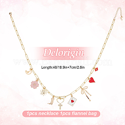 Колье из медных цепей NJEW-DR0001-09