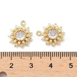 Pendentifs avec zircon cubiques à micro-pavés en laiton&nbsp;KK-L260-04G