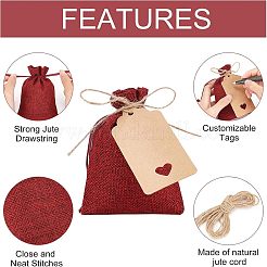 10 шт. мешковина упаковочные мешки мешки с завязками&nbsp;ABAG-NB0001-40A