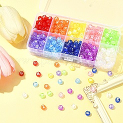 500шт 10 цвета прозрачные акриловые бусины&nbsp;TACR-FS0001-57