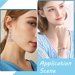 100 шт. 2 стиля синтетических бирюзовых бусин&nbsp;G-SC0002-89B